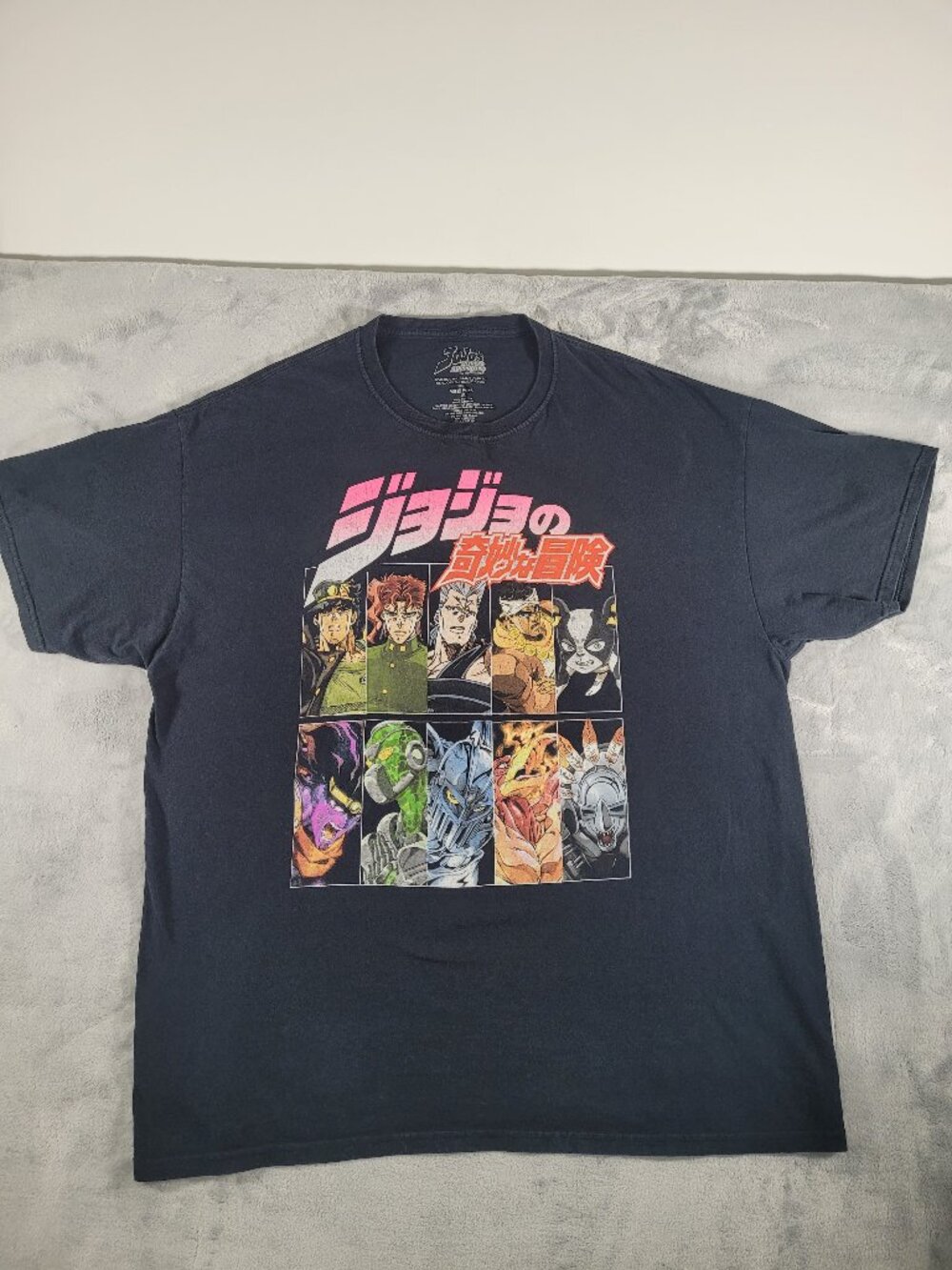 Jojo’s Bizarre Adventure Stardust Crusaders Black T-shirt Unisex Size XL Anime